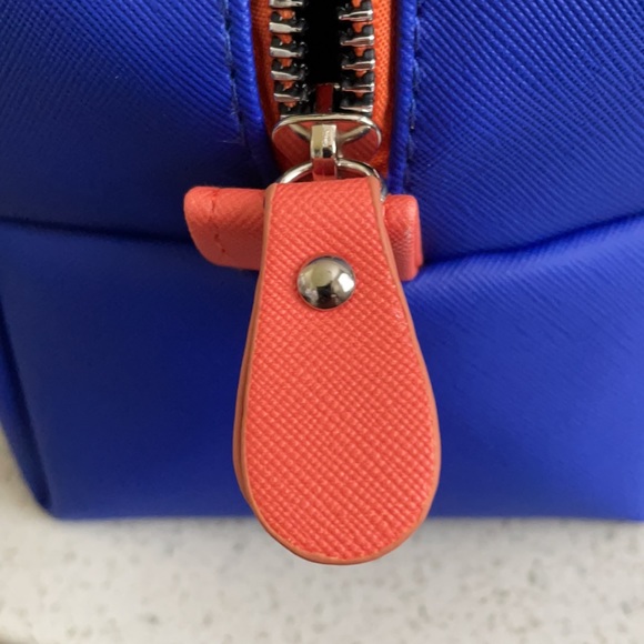 RAE DUNN DUDE BLUE DUAL SIDED TOILETRY POUCH BAG - Picture 6 of 10